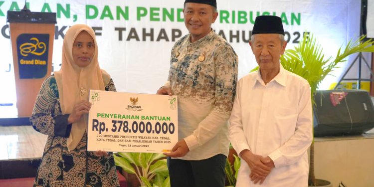 Baznas Jateng Salurkan Bantuan Modal Rp378 Juta untuk 120 Mustahik di Kabupaten Tegal